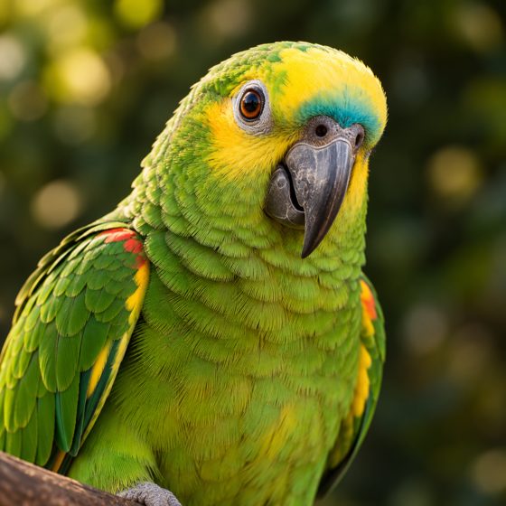 Papagaio verde e amarelo